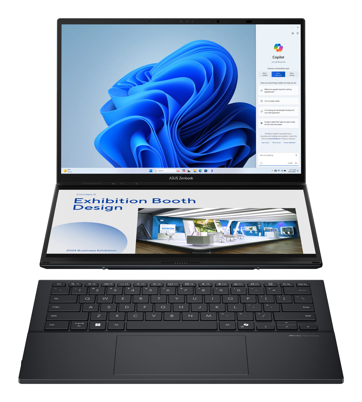 ASUS Zenbook Duo UX8406CA-QL336W Híbrido (2-en-1) 35,6 cm (14") Pantalla táctil LPDDR5x-SDRAM Wi-Fi 7 (802.11be) (3)