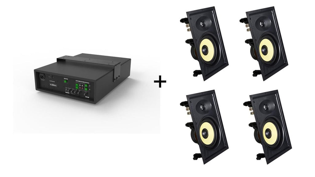 Vivolink Audiopack Subwoofer + 4 x premium in-wall speakers - (Limited Bundle Pack Offer) Negro Alámbrico 110 W (2)