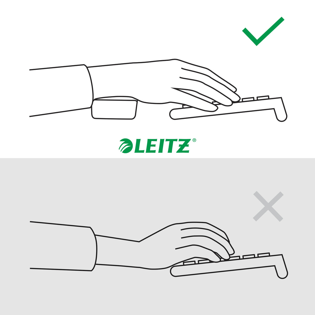 Leitz 65230089 descansa muñecas Gris Oscuro (4)