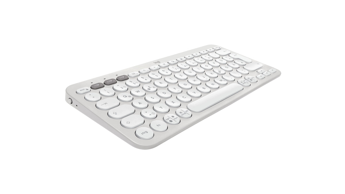Logitech Pebble Keys 2 K380s teclado Universal Bluetooth QWERTZ Alemán Blanco