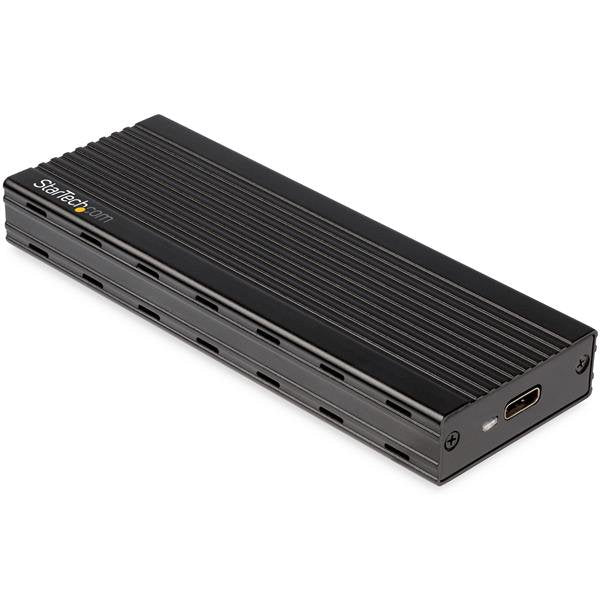 StarTech.com M2E1BMU31C caja para disco duro externo Caja externa para unidad de estado sólido (SSD) Negro