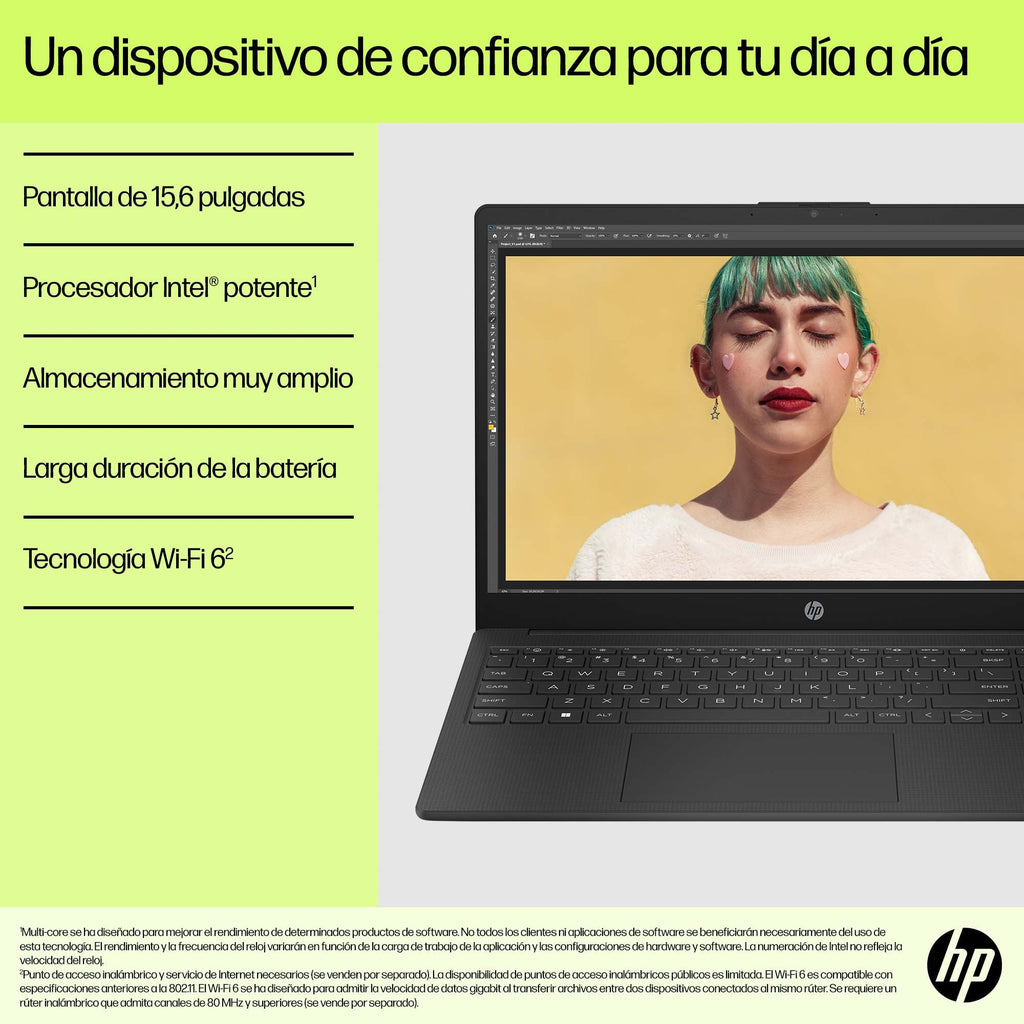 HP 15-fd0329ns Intel® N N100 Portátil 39,6 cm (15.6") Full HD 8 GB DDR4-SDRAM 256 GB SSD Wi-Fi 6 (802.11ax) Windows 11 Home Plata (5)