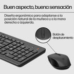 HP 300 Wireless Mouse and Keyboard Combination teclado Ratón incluido Universal RF inalámbrico Negro (4)
