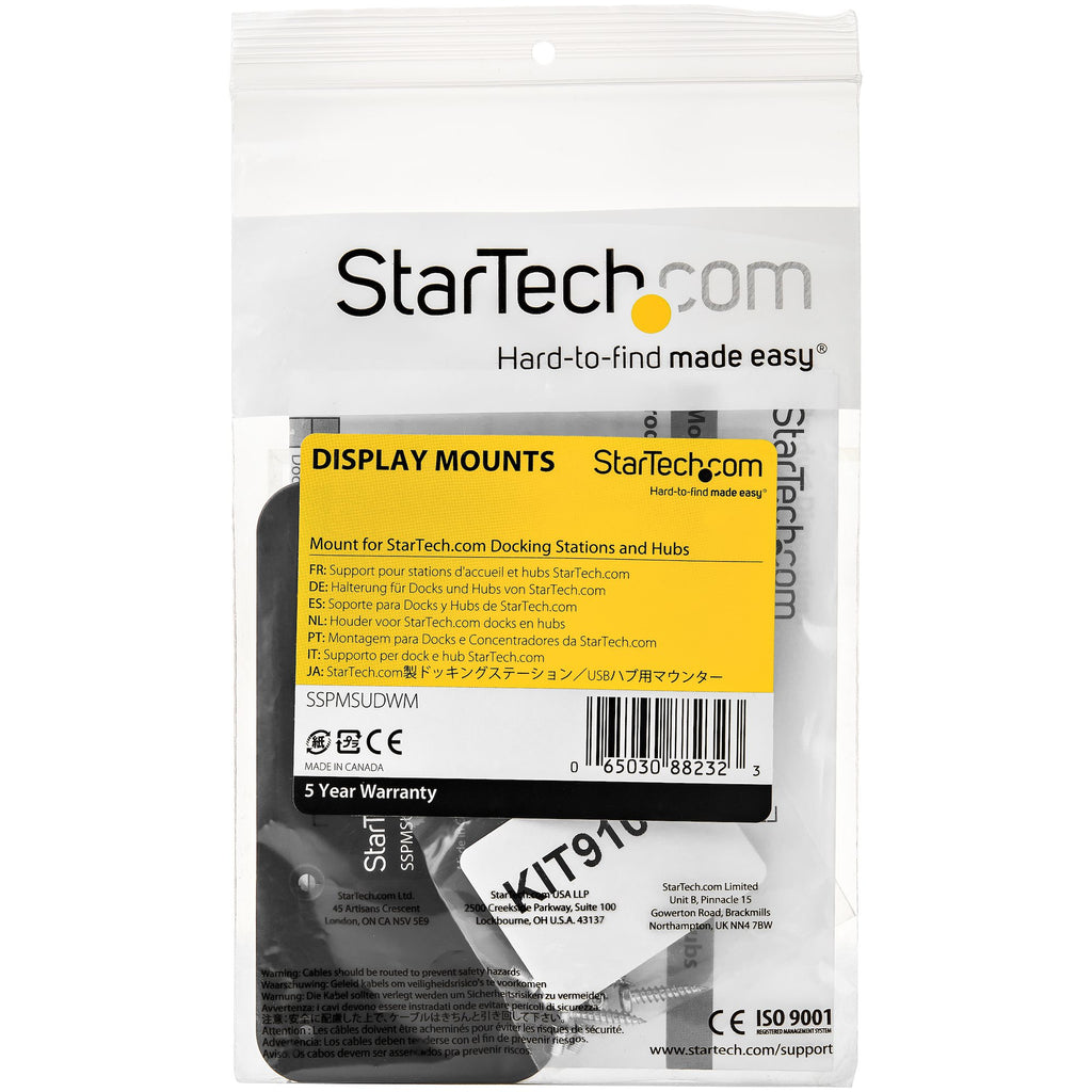 StarTech.com SSPMSUDWM kit de montaje Negro