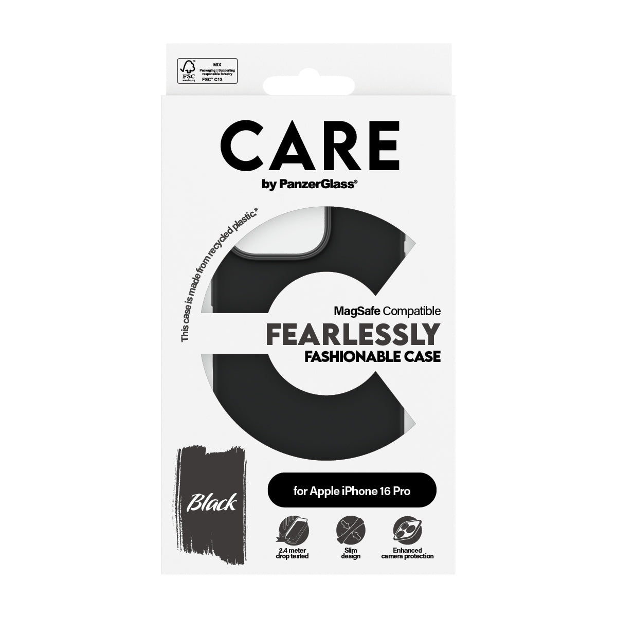 PanzerGlass CARE™ by ® Case Black w. MagSafe iPhone 16 Pro funda para teléfono móvil Negro (3)