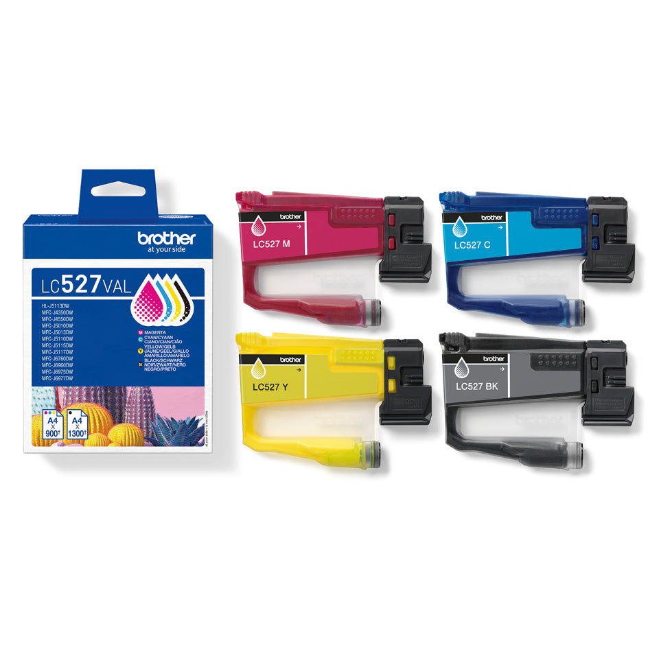 Brother LC527VAL cartucho de tinta 4 pieza(s) Original Negro, Cian, Magenta, Amarillo (5)