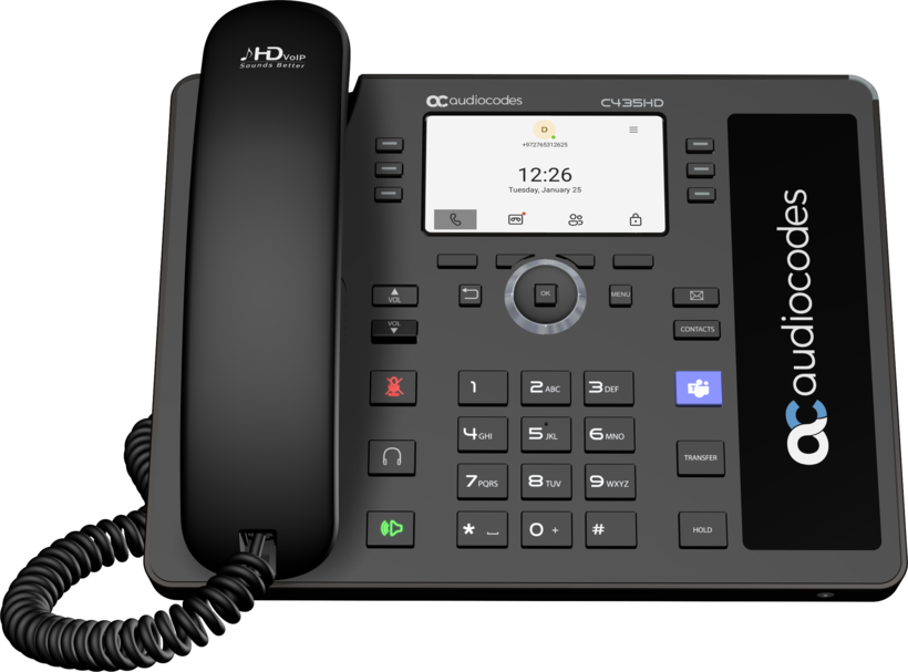 Teléfono IP AudioCodes C435HD-R Teams