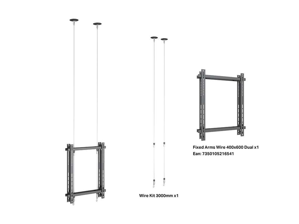 Multibrackets 9932 soporte para pantalla de señalización 165,1 cm (65") Negro (7)