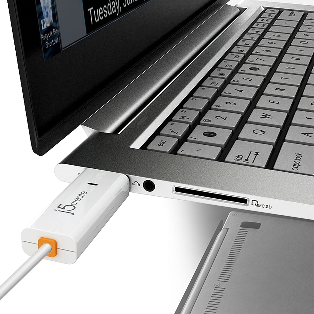 j5create JUC400 cable USB USB 2.0 1,8 m USB A 0,48 Gbit/s Blanco (7)