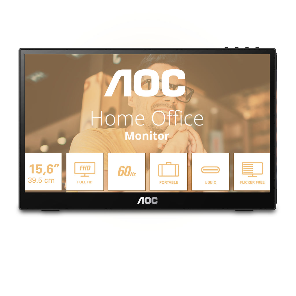 AOC 16T3EA monitor o TV portátil Negro 39,6 cm (15.6") 1920 x 1080 Pixeles (2)