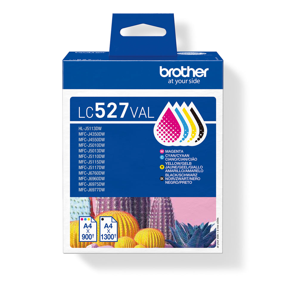 Brother LC527VAL cartucho de tinta 4 pieza(s) Original Negro, Cian, Magenta, Amarillo (2)