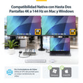 StarTech.com 208UE-USB4-DOCK base para portátil y replicador de puertos Alámbrico Gris (7)