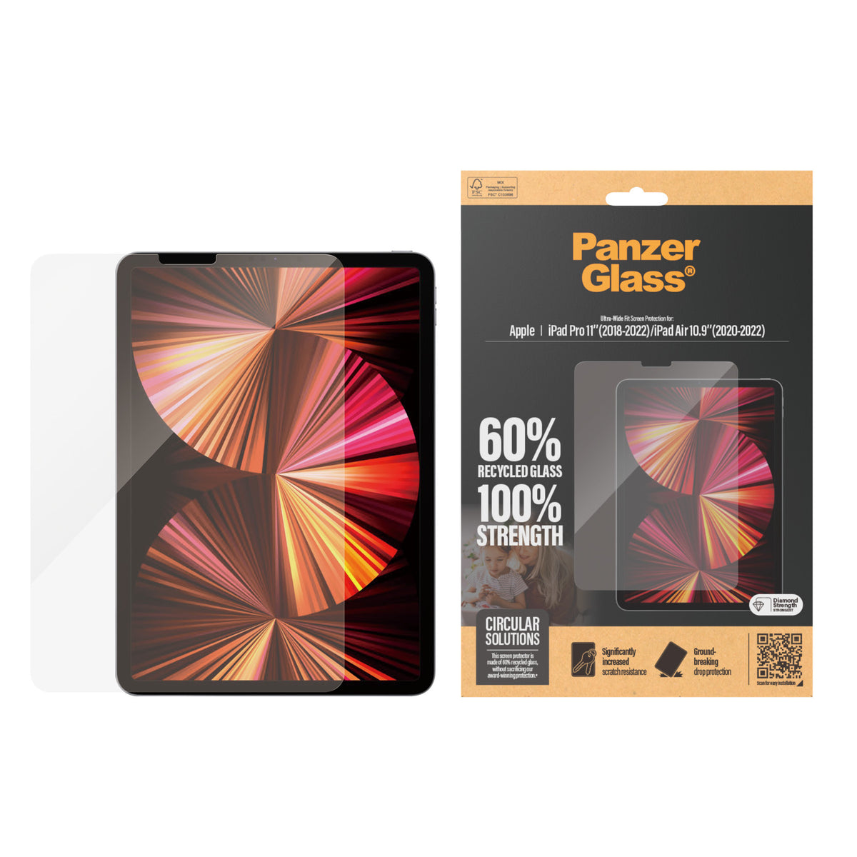 PanzerGlass ® Screen Protector iPad Pro 11'' (2018-2022), iPad Air 10.9'' (2020