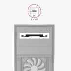 Axagon RHD-125B Halterahmen für 1x 2.5\" im 3.5\" Slot - grau Gris Metal (6)