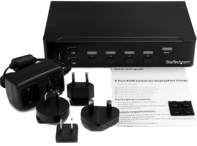 Startech SV431DPU3A2 - Conmutador KVM / USB, 4 x KVM / audio (3)