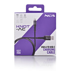 NGS KNOT-AC cable USB USB 2.0 1 m USB A USB C 0,48 Gbit/s 100 W Negro (6)