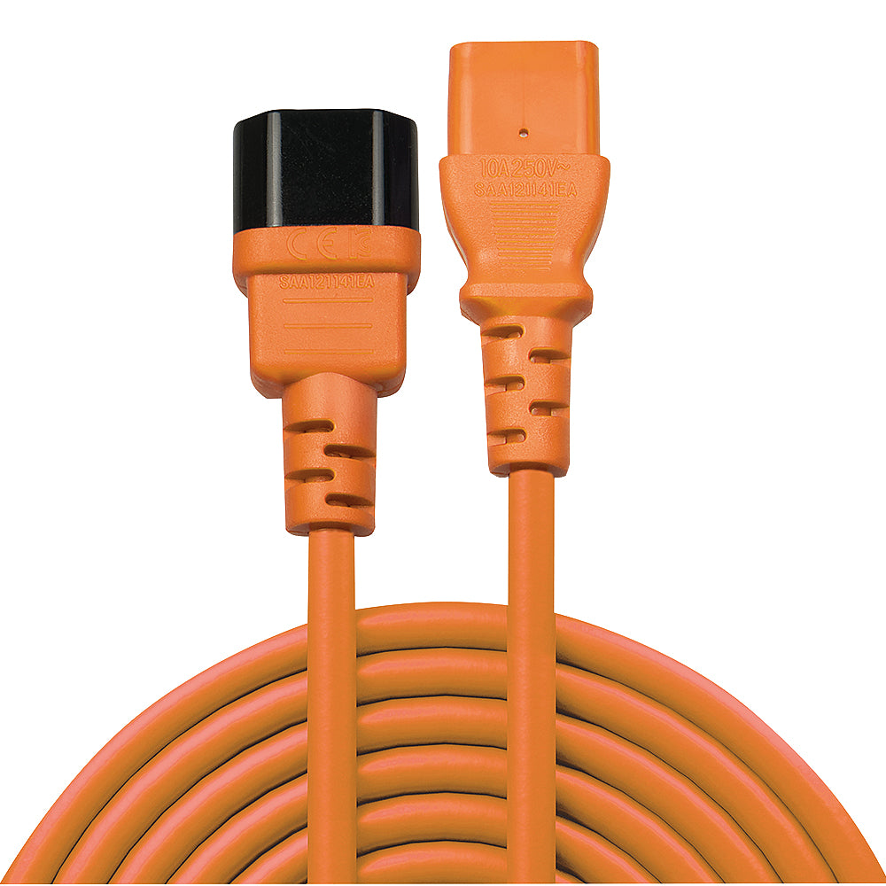 Lindy 30473 cable de transmisión Negro, Naranja 0,5 m C14 acoplador C13 acoplador (3)