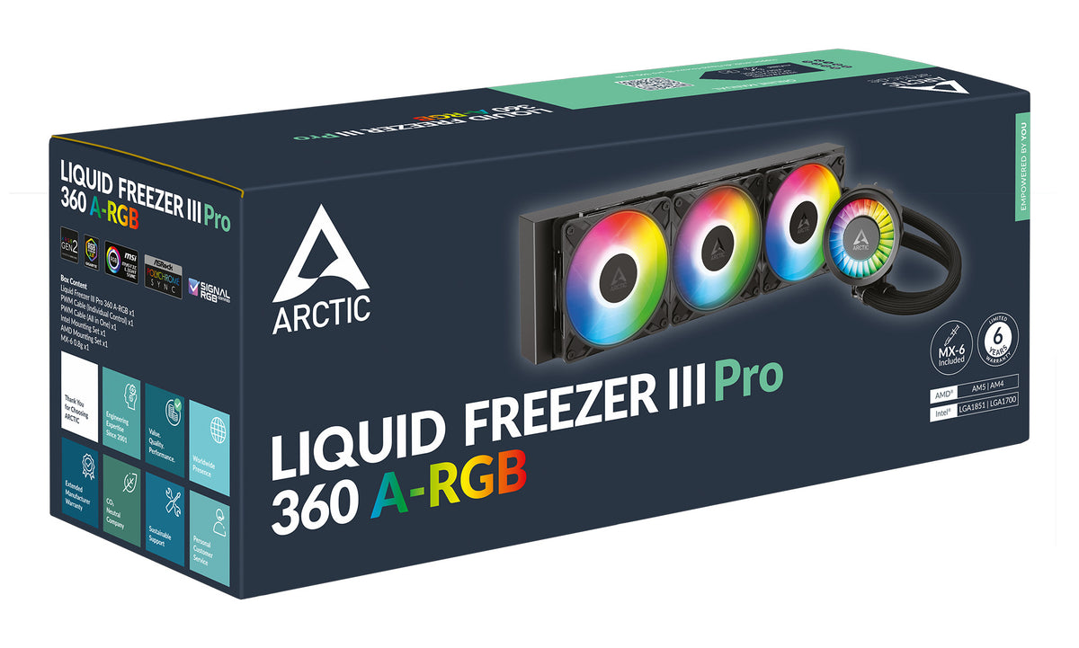ARCTIC Liquid Freezer III Pro 360 A-RGB Procesador Sistema de refrigeración líquida todo en uno 12 cm Negro 1 pieza(s) (7)