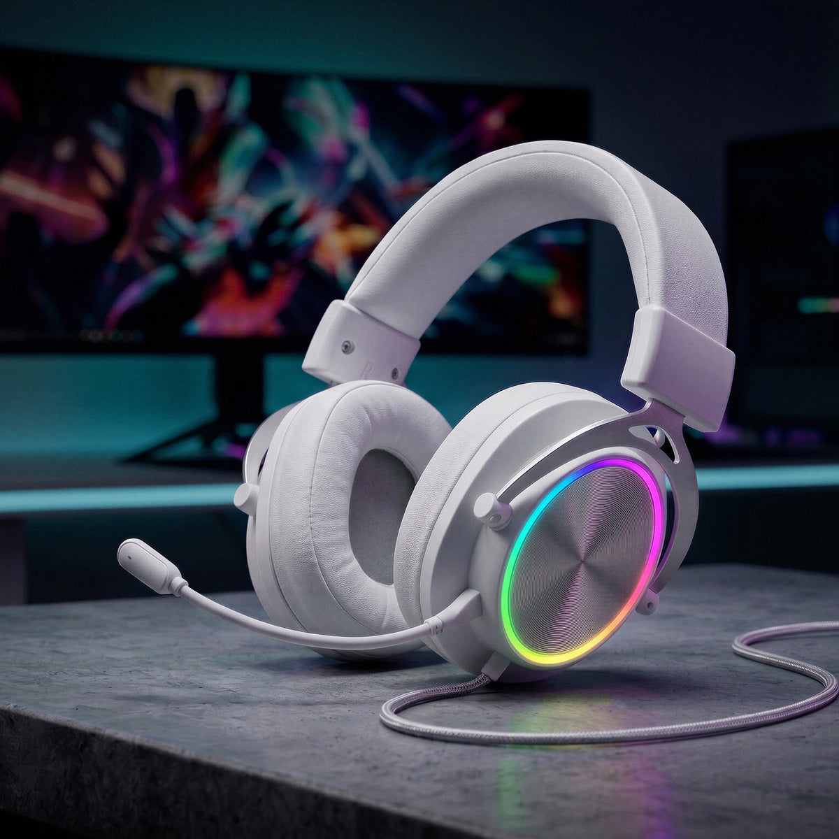 Mars Gaming MHFORGEW auricular y casco Auriculares Alámbrico Diadema Juego USB Type-C / USB Type-A Blanco (3)