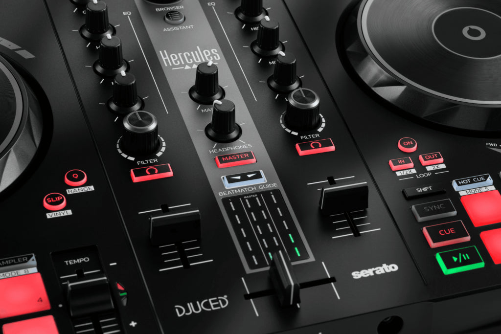 Hercules INPULSE 300 MK2 Controladora con opción de realizar scratch utilizando discos de vinilo Negro, Rojo (3)