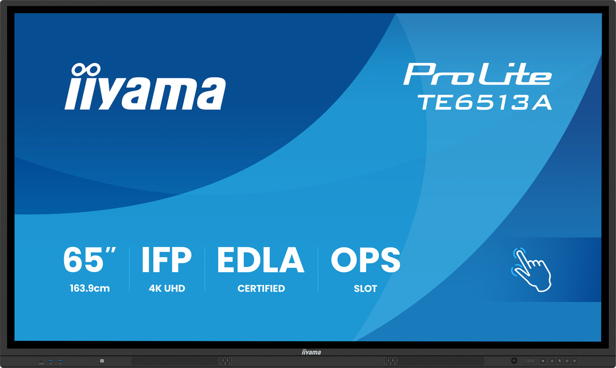 iiyama TE6513A-B2AG pantalla de señalización Panel plano interactivo 163,8 cm (64.5") Wifi 500 cd / m² 4K Ultra HD Negro Pantalla táctil Procesador incorporado Android 24/7 (3)