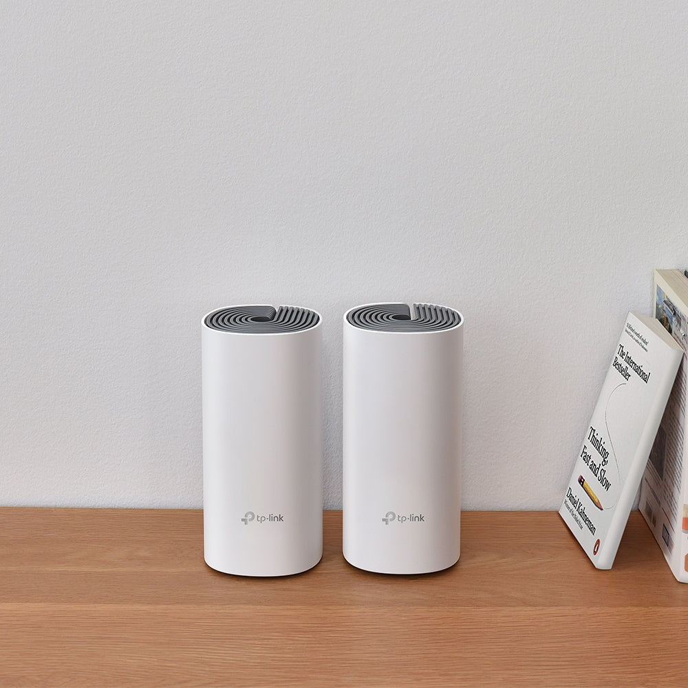 TP-Link Deco E4 (2-pack) Doble banda (2,4 GHz / 5 GHz) Wi-Fi 5 (802.11ac) Blanco, Gris Interno (4)