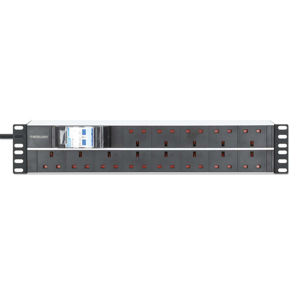 Intellinet 715607 unidad de distribución de energía (PDU) 13 salidas AC 2U Negro, Blanco (3)
