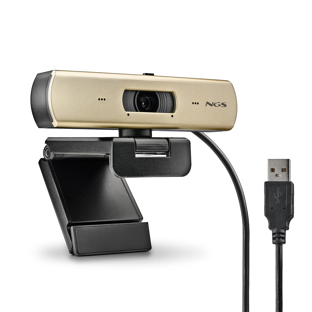 NGS XPRESSCAM 4000 cámara web 12 MP 3840 x 2160 Pixeles USB 2.0 Negro, Oro (4)