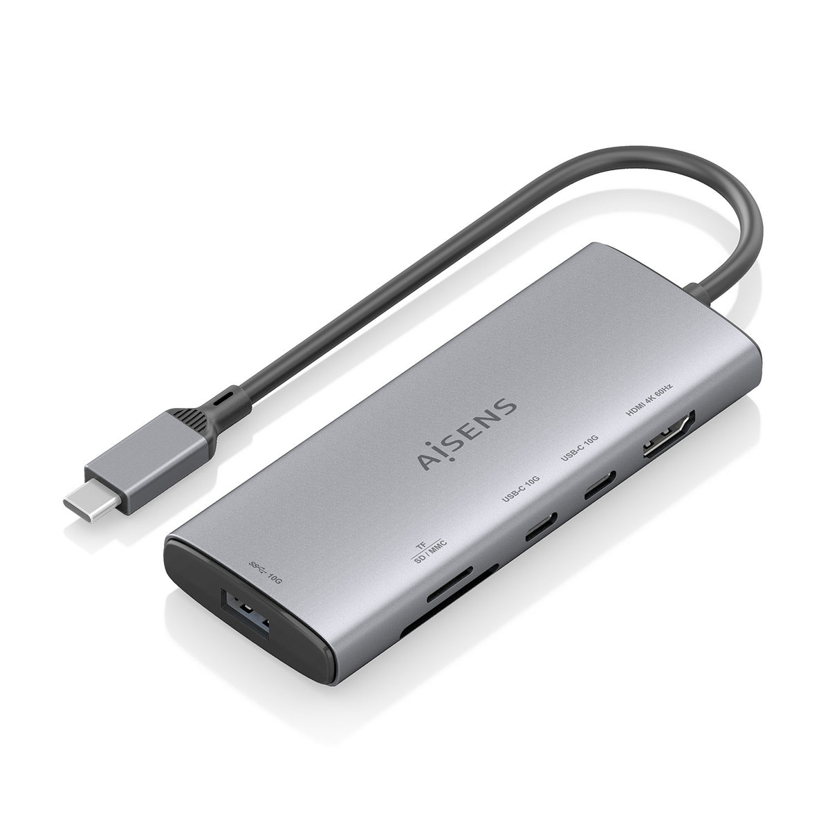 AISENS ASUC-6P029-GR base para portátil y replicador de puertos Alámbrico USB 3.2 Gen 1 (3.1 Gen 1) Type-C (2)