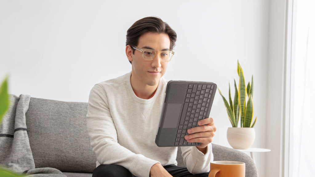 Logitech Folio Touch QWERTY Español Smart Connector Gris (9)