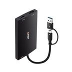 Lindy 43430 adaptador de cable de vídeo 0,11 m USB Tipo C 2 x HDMI Negro (2)