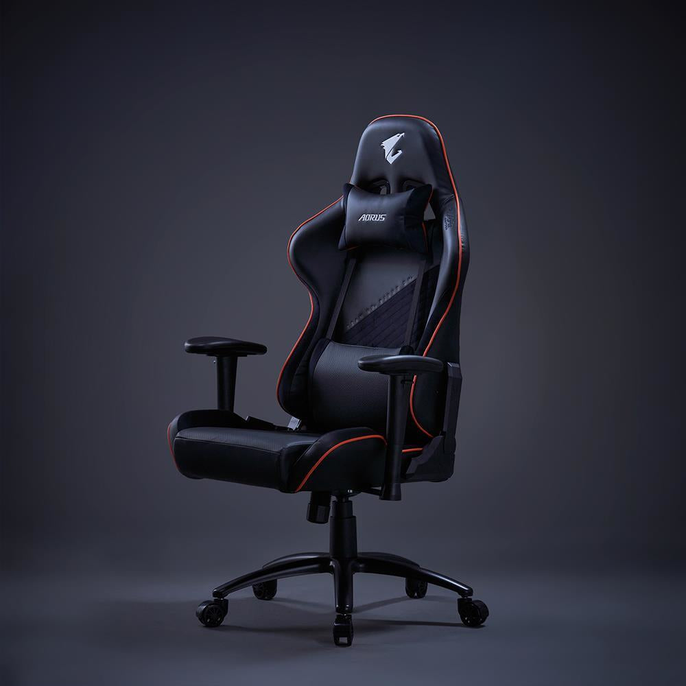 GIGABYTE AGC310 Silla para videojuegos de PC Asiento acolchado Negro, Naranja (6)