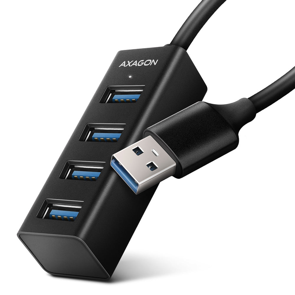 Axagon HUE-M1A hub de interfaz USB 3.2 Gen 1 (3.1 Gen 1) Type-A 5000 Mbit/s Negro