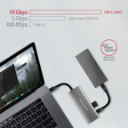 Axagon HMC-5G21 base para portátil y replicador de puertos Alámbrico USB 3.2 Gen 2 (3.1 Gen 2) Type-C Gris (4)