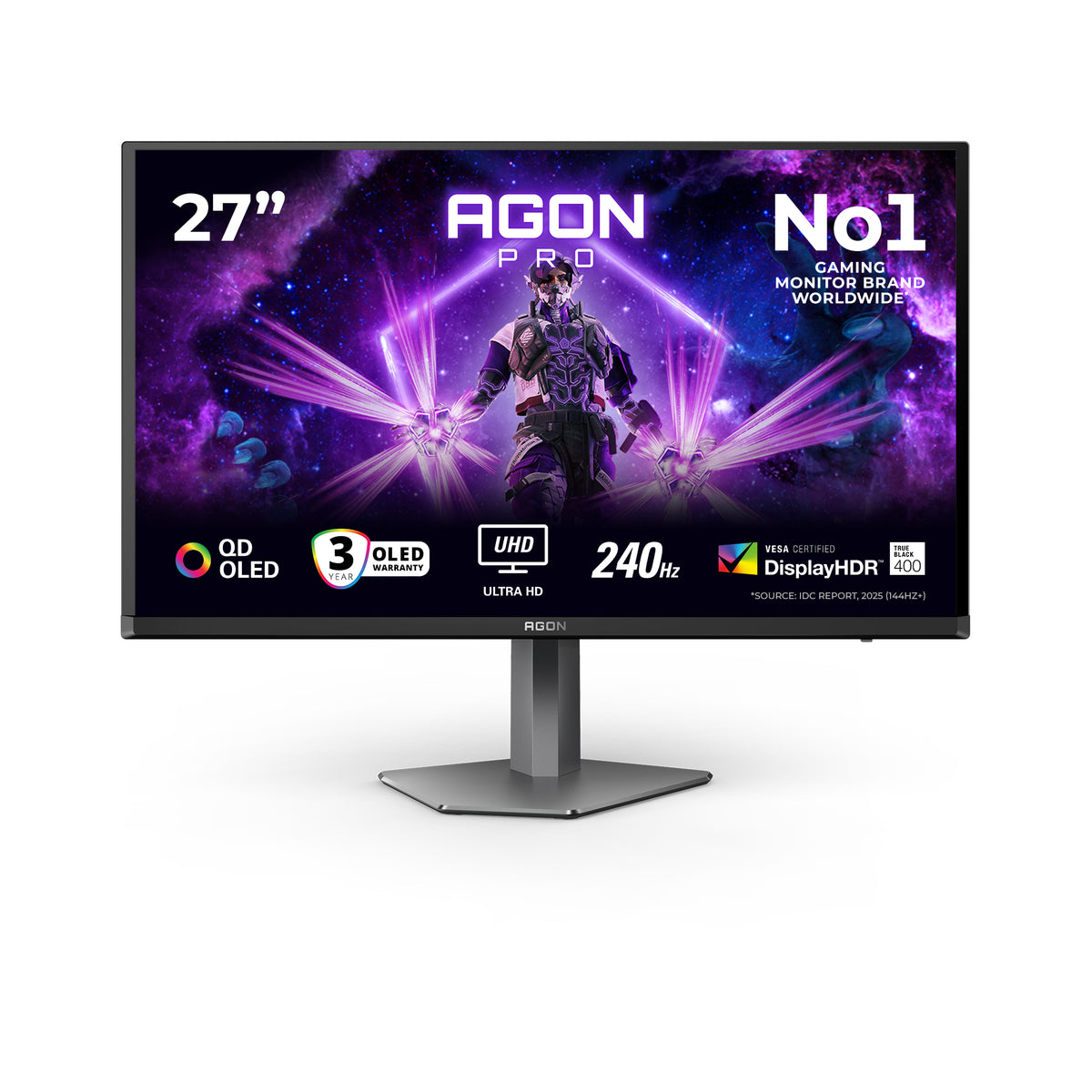 AOC G2 AG276UZD pantalla para PC 67,3 cm (26.5") 3840 x 2160 Pixeles 4K Ultra HD OLED Negro