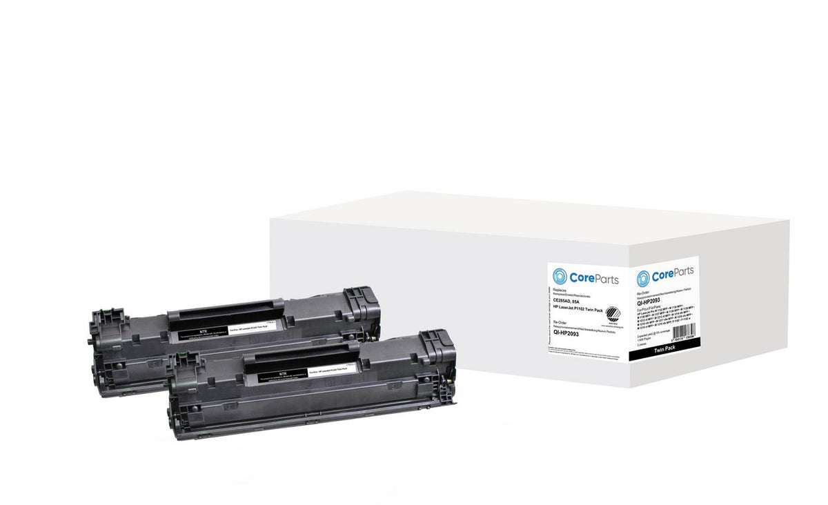 CoreParts QI-HP2093 cartucho de tóner 2 pieza(s) Compatible Negro (2)
