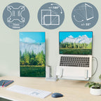 Leitz 65380085 soporte para monitor 81,3 cm (32") Escritorio Gris (6)