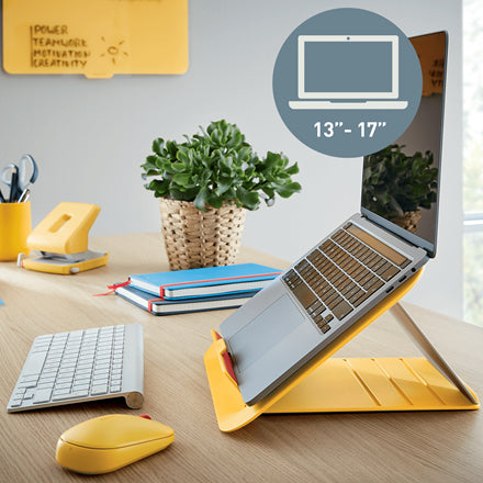 Leitz Ergo Cosy Soporte para ordenador portátil Amarillo 43,2 cm (17") (2)