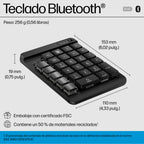 HP 435 Programmable Wireless Keypad teclado numérico Bluetooth Negro (9)