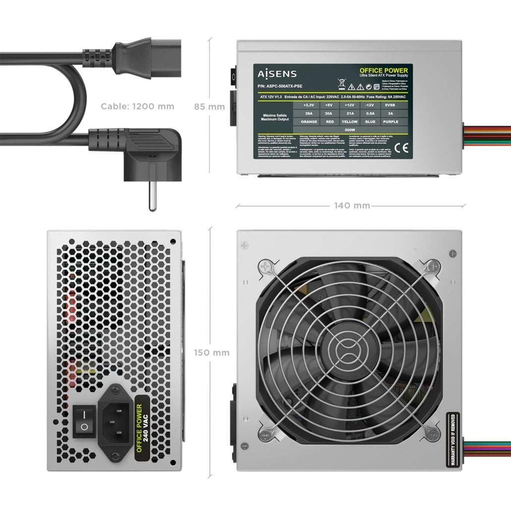 AISENS ASPC-500ATX-PSE unidad de fuente de alimentación 20+4 pin ATX (3)