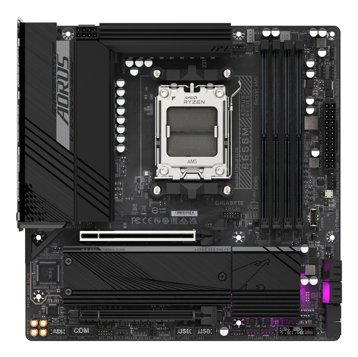 GIGABYTE B650M AORUS ELITE (Rev. 1.3) AMD B650 Zócalo AM5 micro ATX