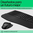 HP 680 Comfort Dual-Mode Keyboard and Mouse Combo teclado Ratón incluido Hogar RF Wireless + Bluetooth Negro (4)