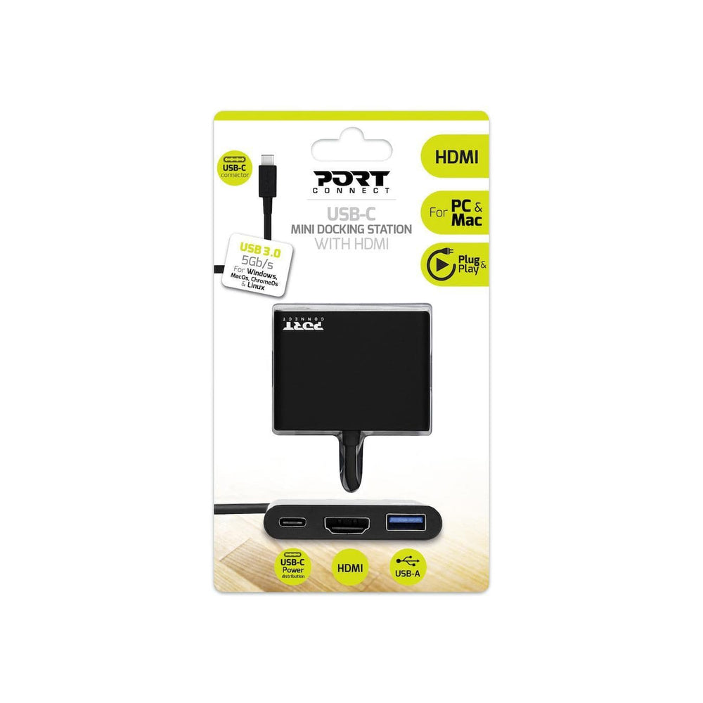 Port Designs Connect DOCKING MINI TYPE C HDMI USB3 USB-C