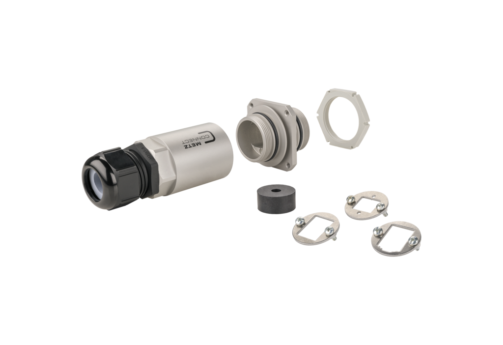 Metz Conector de Cable Negro, Blanco 14040100-E