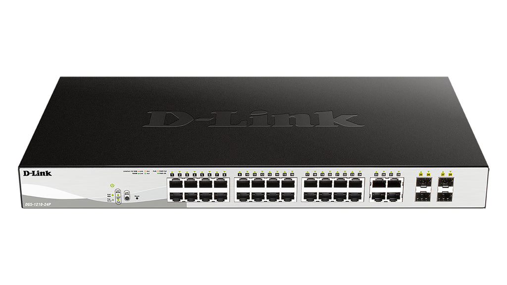 D-Link DGS-1210-24P Gestionado L2 Gigabit Ethernet (10/100/1000) Energía sobre Ethernet (PoE) Negro (4)