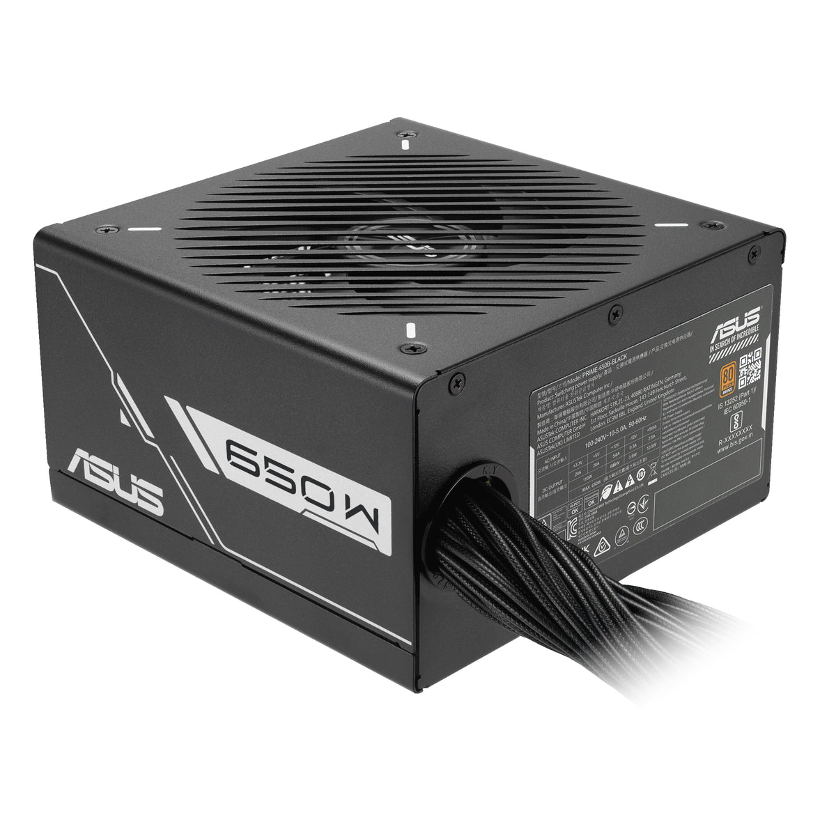 ASUS Prime -650B-BLACK unidad de fuente de alimentación 650 W 20+4 pin ATX ATX Negro (8)