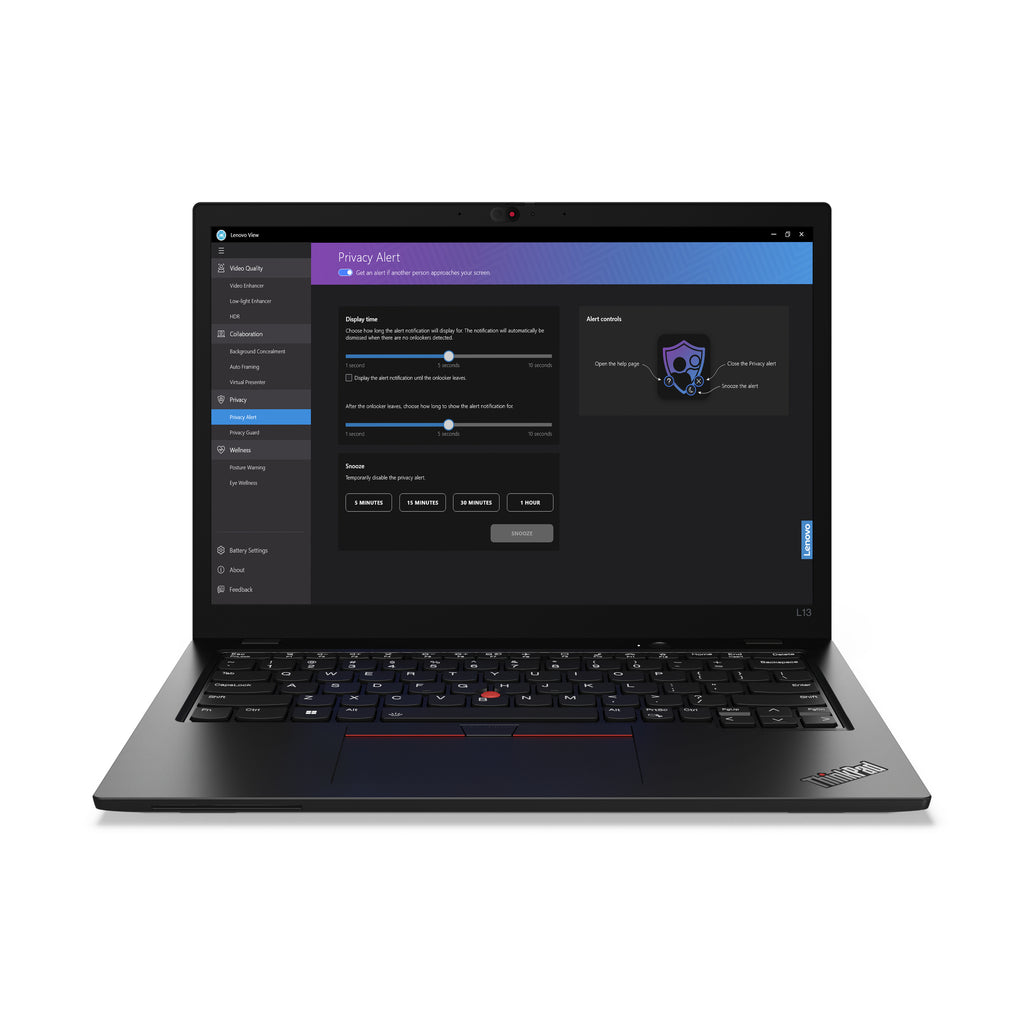Lenovo ThinkPad L13 Gen 5 (Intel) Intel Core Ultra 5 135U Portátil 33,8 cm (13.3") WUXGA 32 GB LPDDR5-SDRAM 256 GB SSD Wi-Fi 6E (802.11ax) Windows 11 Pro Negro Inglés del Reino Unido (3)