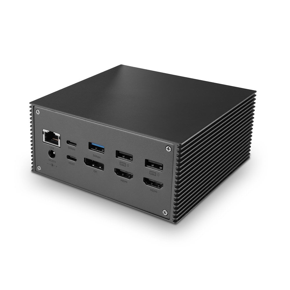 Lindy 43378 base para portátil y replicador de puertos Alámbrico USB 3.2 Gen 2 (3.1 Gen 2) Type-C Gris (2)