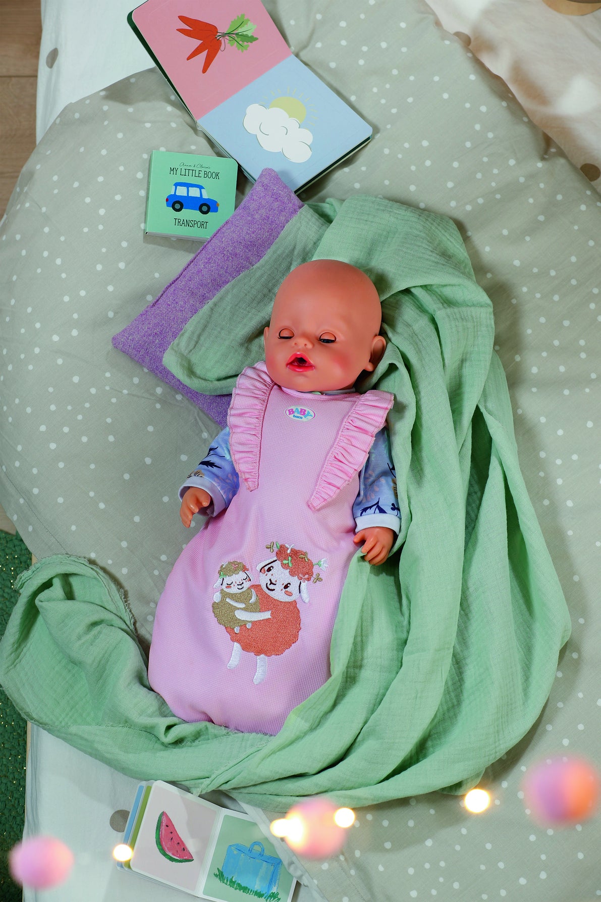 BABY born Saco de dormir Flores Saco de dormir de muñeca