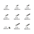 Chief FHB5147 tornillo/tuerca 50 mm 36 pieza(s) M8 Kit de tornillos